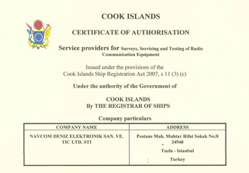 We approved from Cook Islands Register